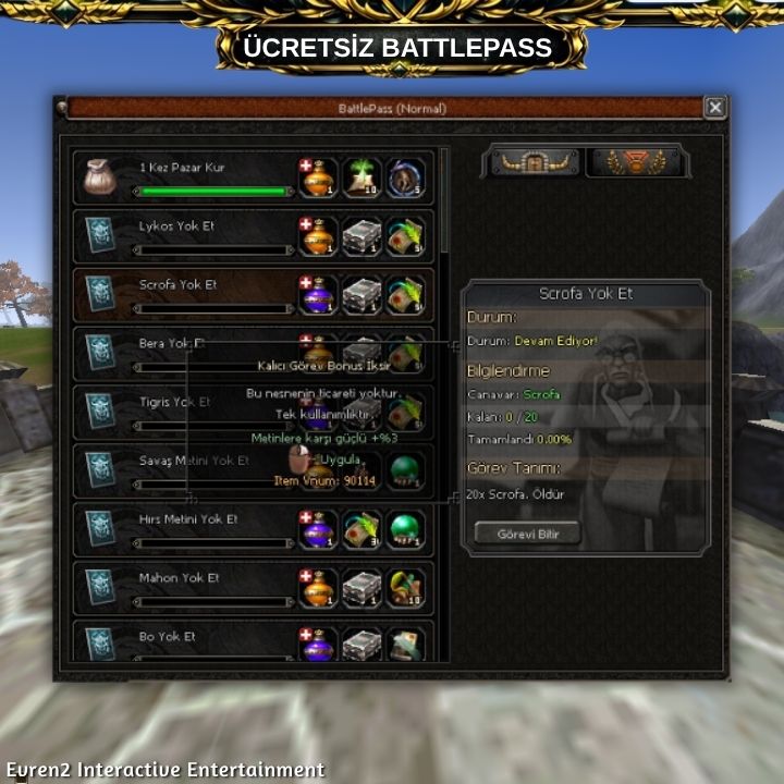 Evren2 Ücretsiz Battle Pass