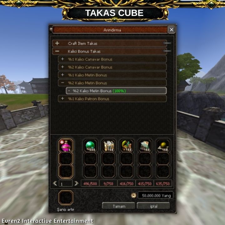 Evren2 Takas NPC Kalıcı Bonus Sistemi